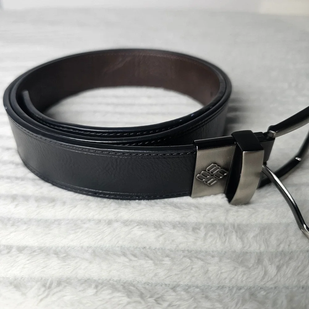 Columbia Leather Reversible Belt Men L 38-40 Black Brown Top Gorpcore Outdoor